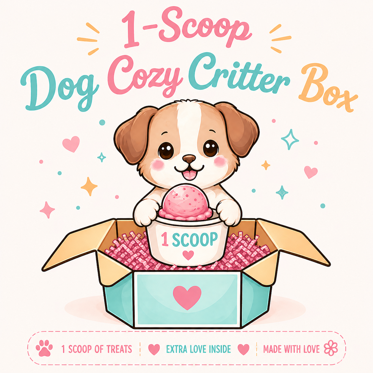 1 Scoop Dog Box | Dog-Themed Mystery Box