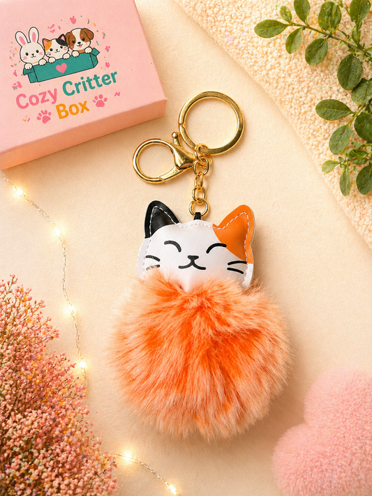 Add-On | Cat Pom-Pom Keychain 🐱✨