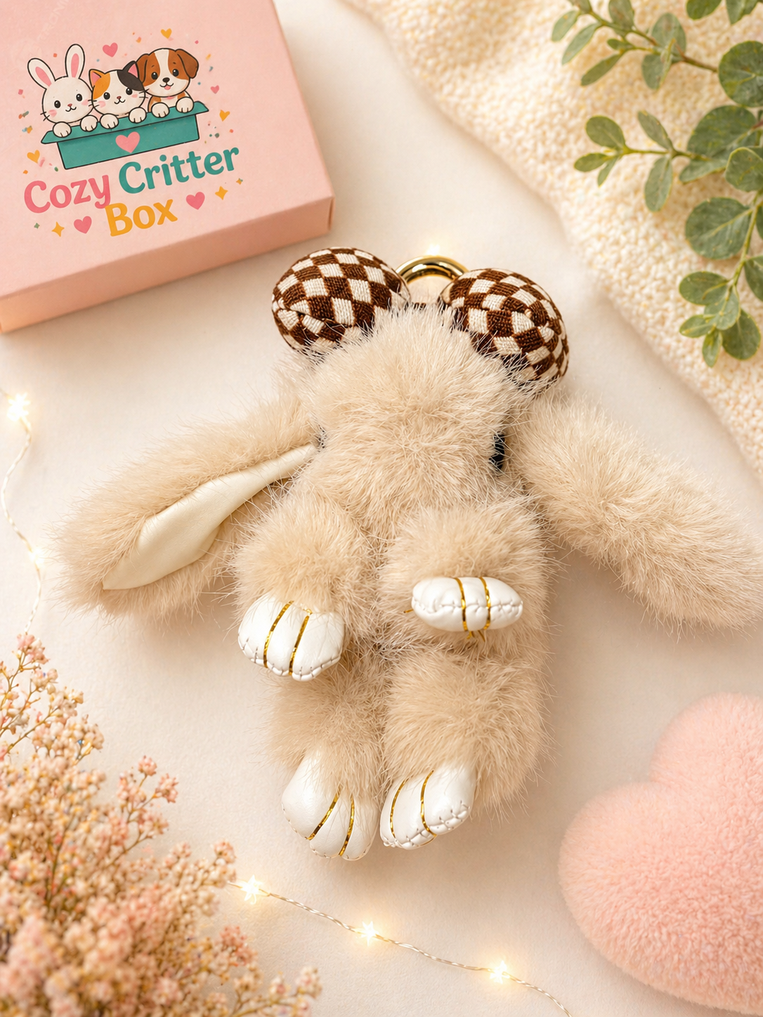 Add-On | Fluffy Bunny Keychain 🐰💕