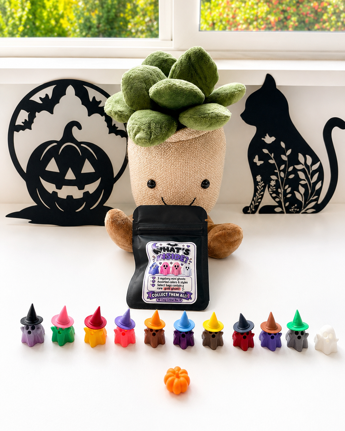 Mystery Ghosties Bag | 3 Mini 3D Printed Ghosts + Surprise Accessory