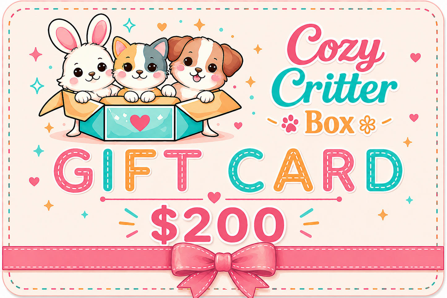 🎁Cozy Critter Box Gift Card🎁