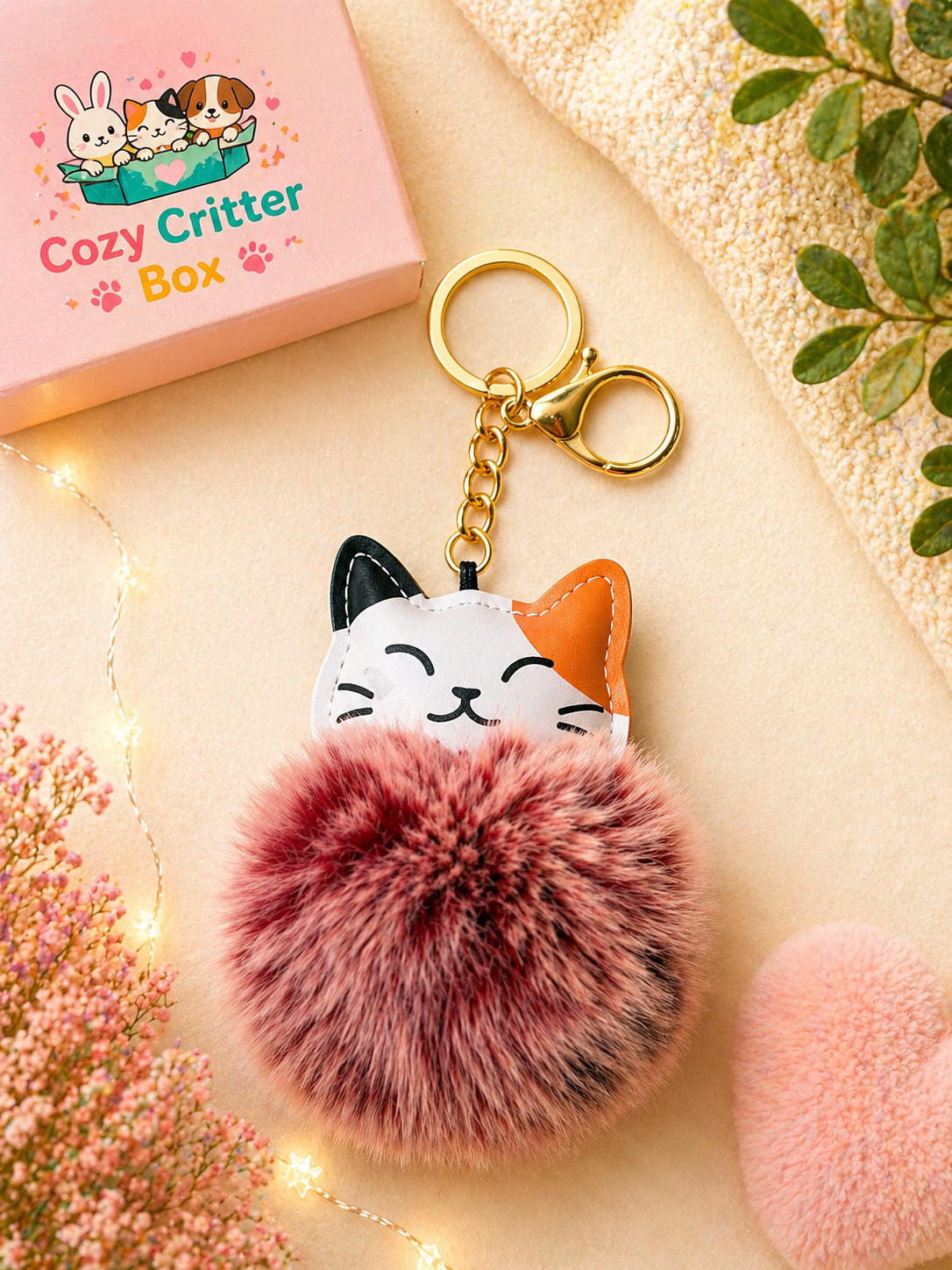 Add-On | Cat Pom-Pom Keychain 🐱✨