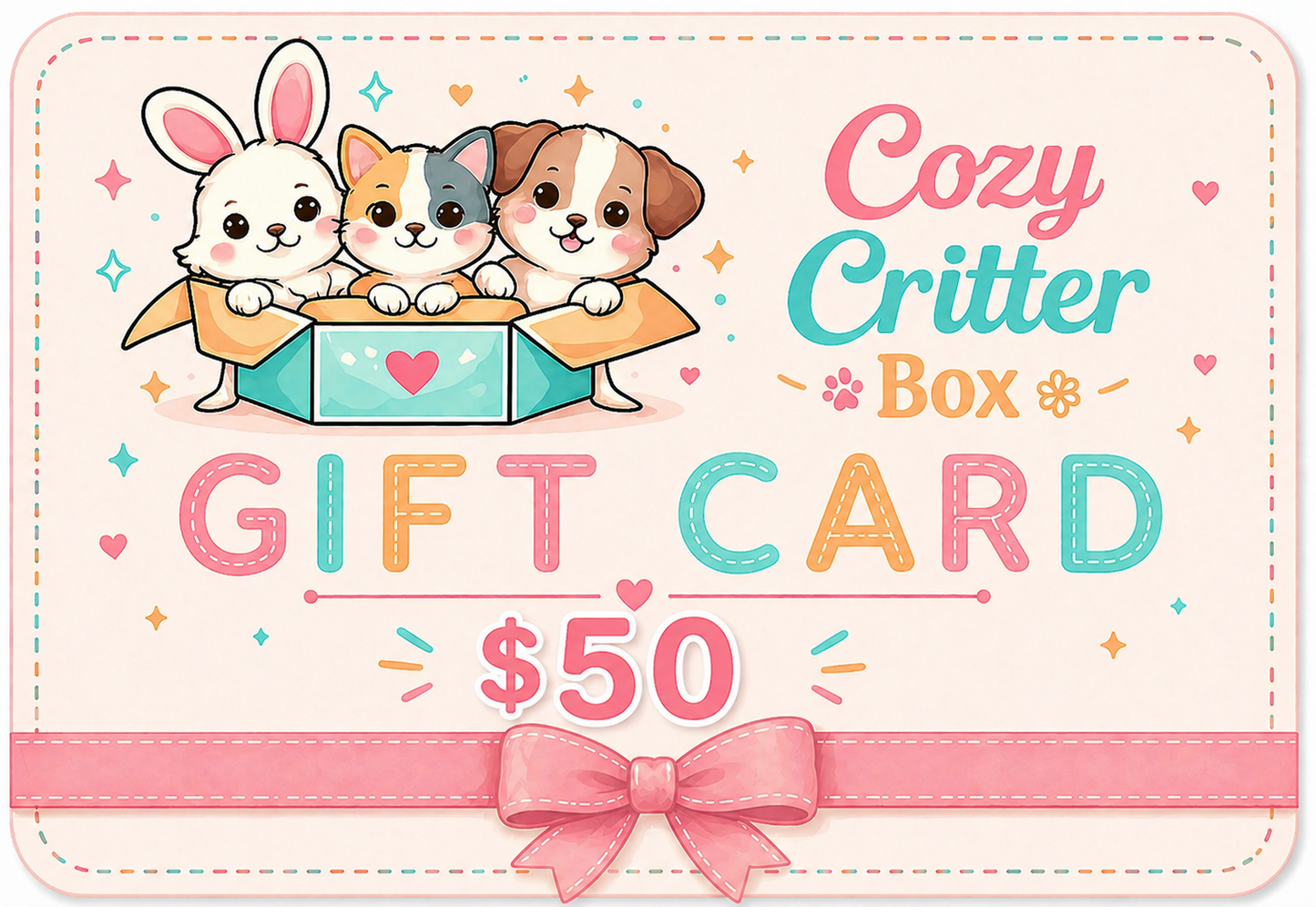 🎁Cozy Critter Box Gift Card🎁