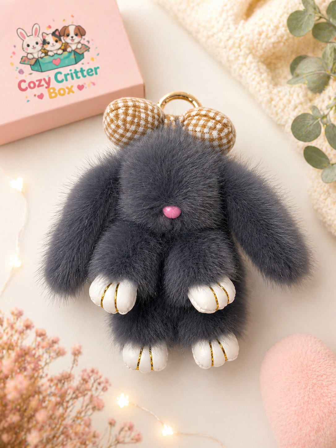 Add-On | Fluffy Bunny Keychain 🐰💕