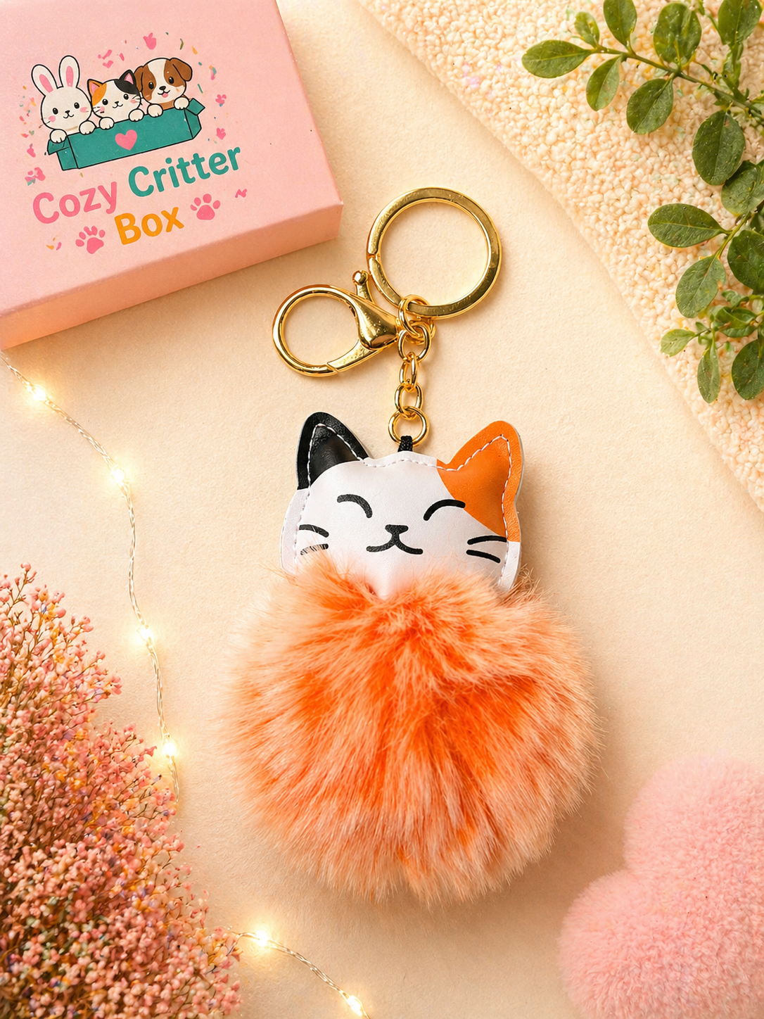 Add-On | Cat Pom-Pom Keychain 🐱✨