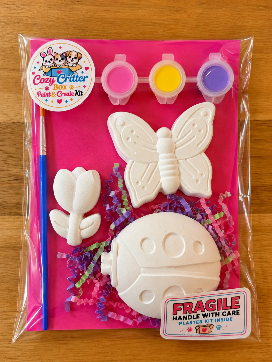 Garden DIY Plaster Painting Kit | Paint Your Own Flower & Bug Craft