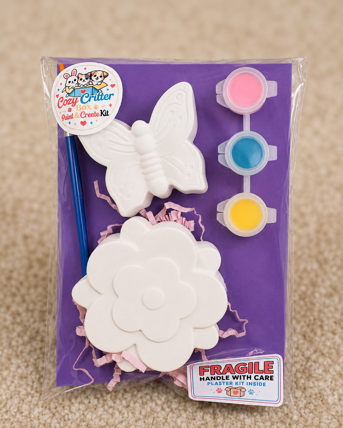 Garden DIY Plaster Painting Kit | Paint Your Own Flower & Bug Craft