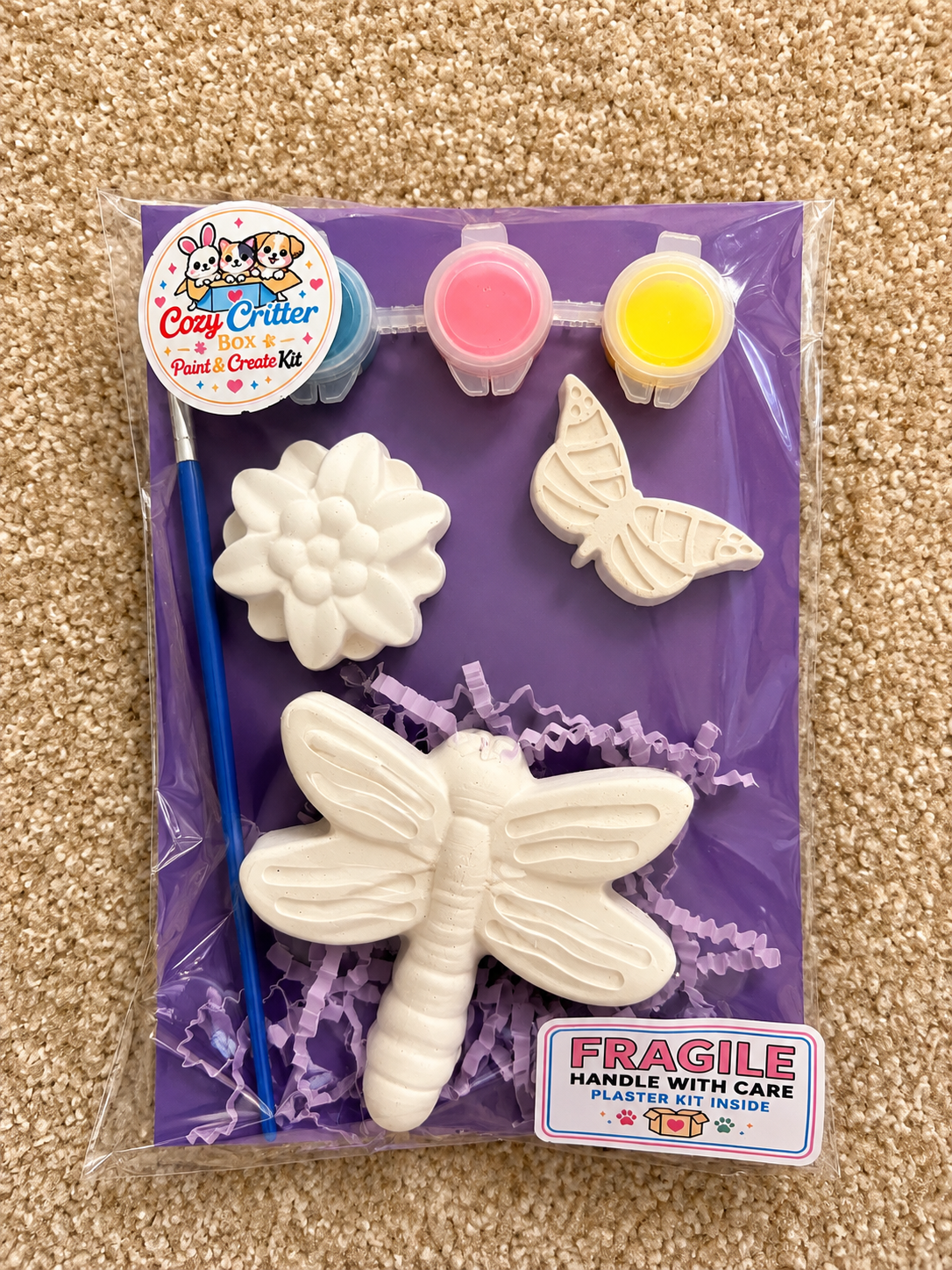 Garden DIY Plaster Painting Kit | Paint Your Own Flower & Bug Craft