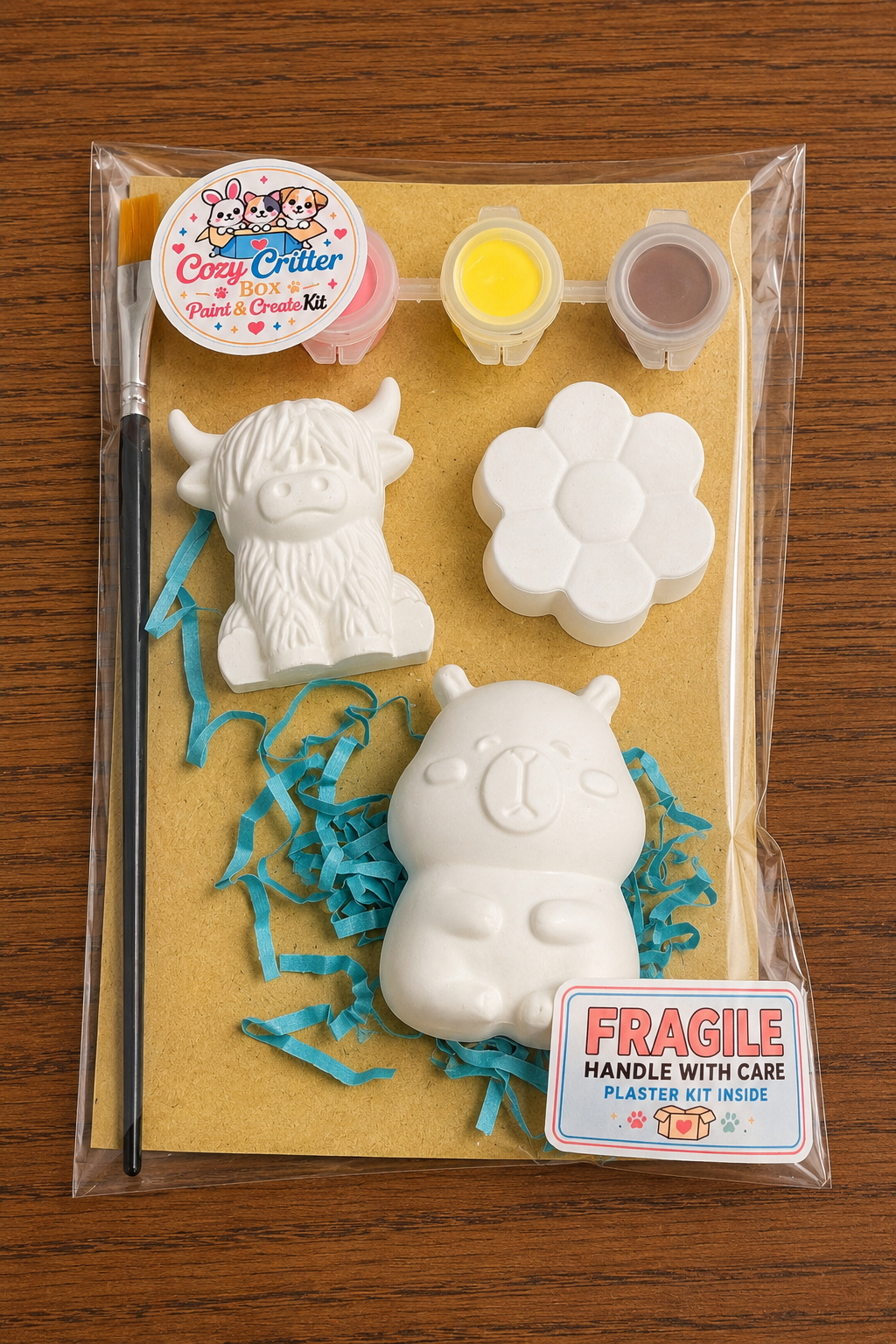 Farm & Country Animals DIY Plaster Painting Kit | Paint Your Own Country Animal Craft