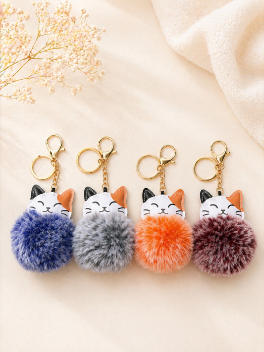 Add-On | Cat Pom-Pom Keychain 🐱✨