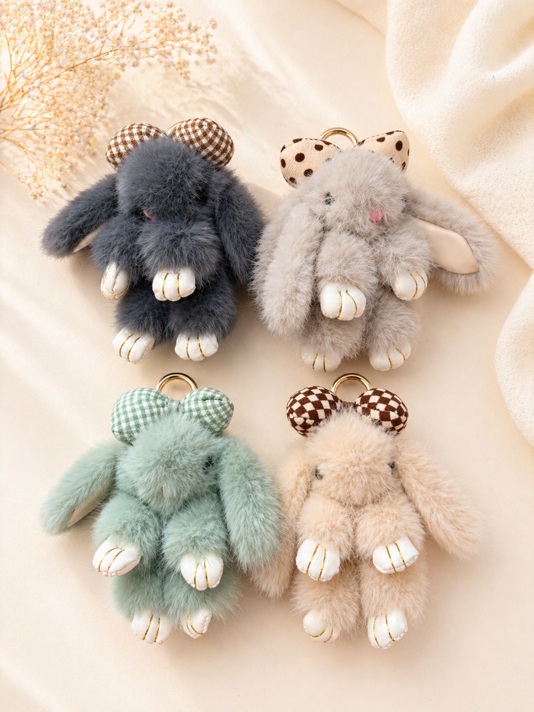 Add-On | Fluffy Bunny Keychain 🐰💕